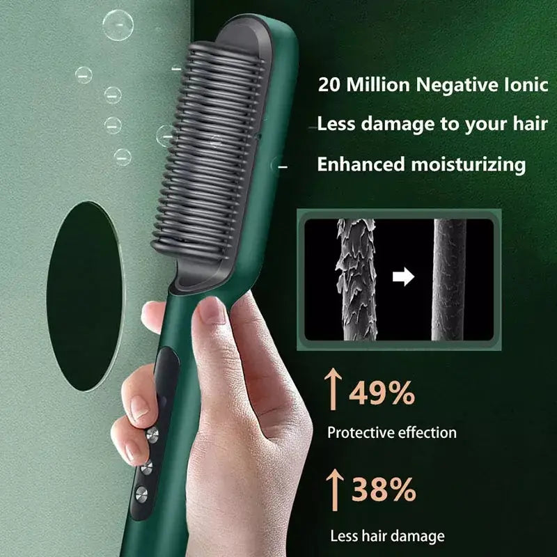 Electric Heated Hair Styler with Anti-Scald Design